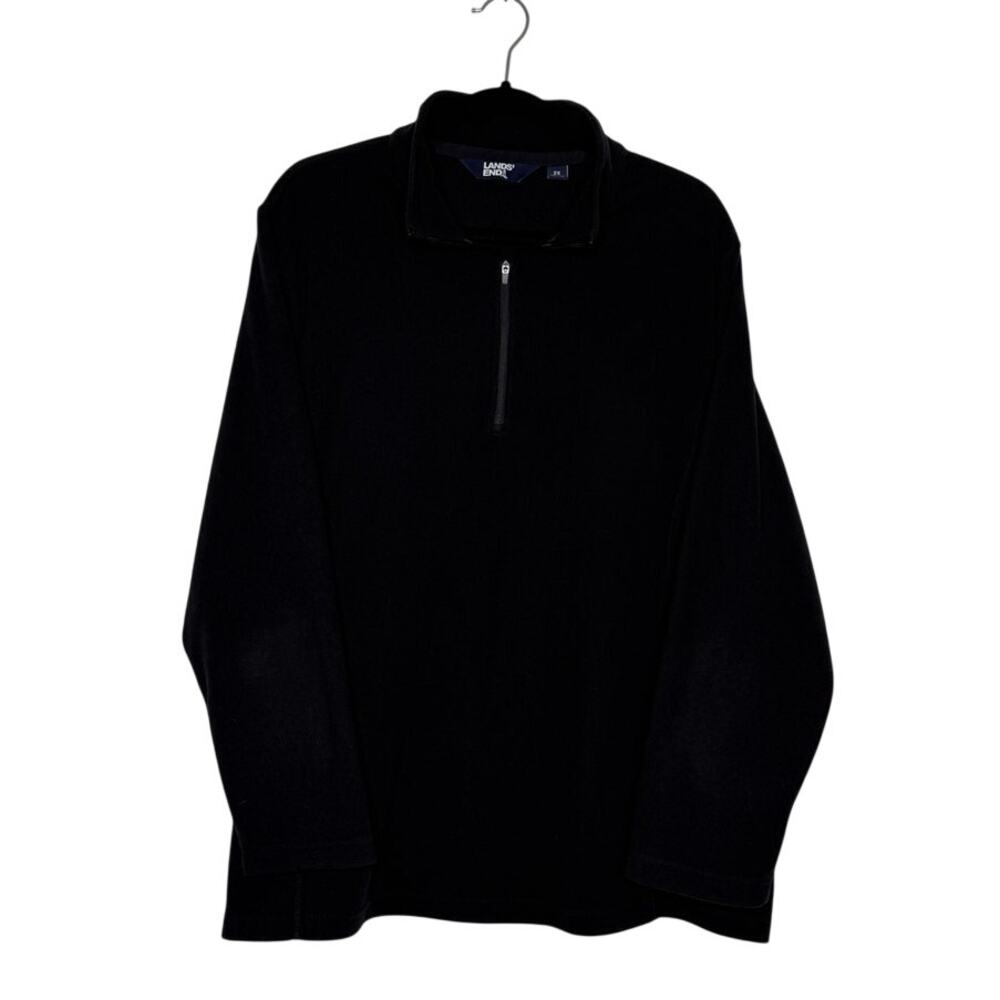 Lands’ End Women’s 2X Black Quarter Zip Fleece